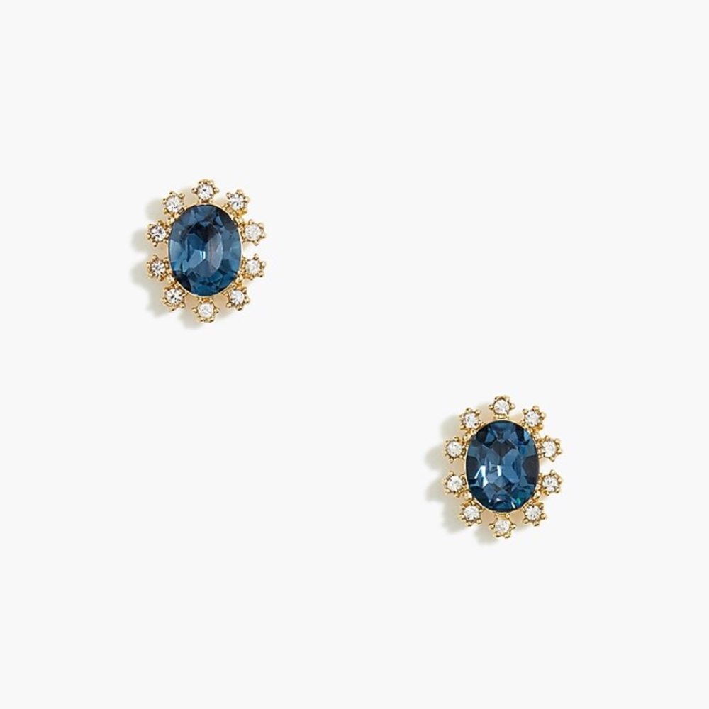 J. Crew oval gem earrings